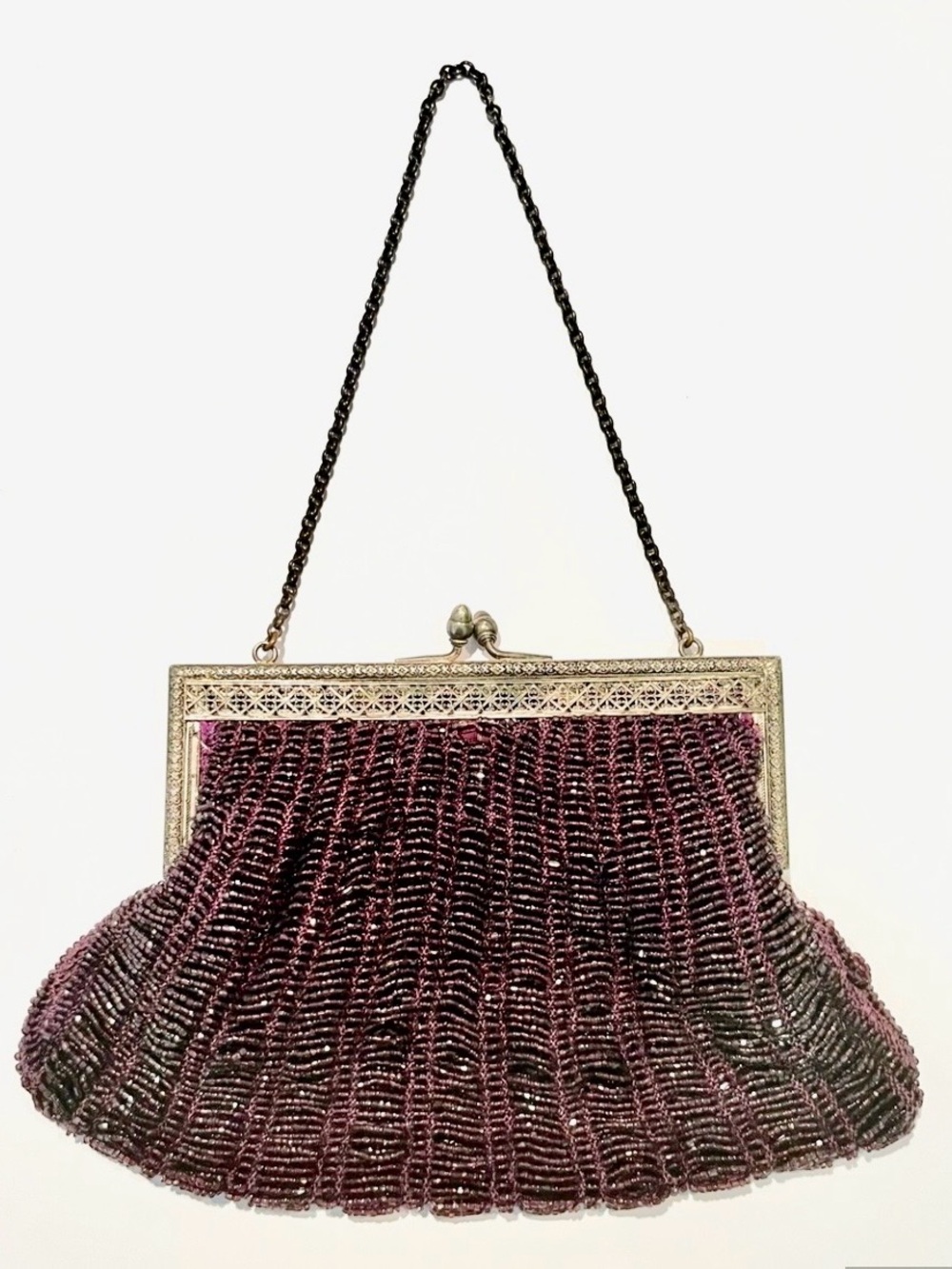 Antique purple beaded bag. Great condition!